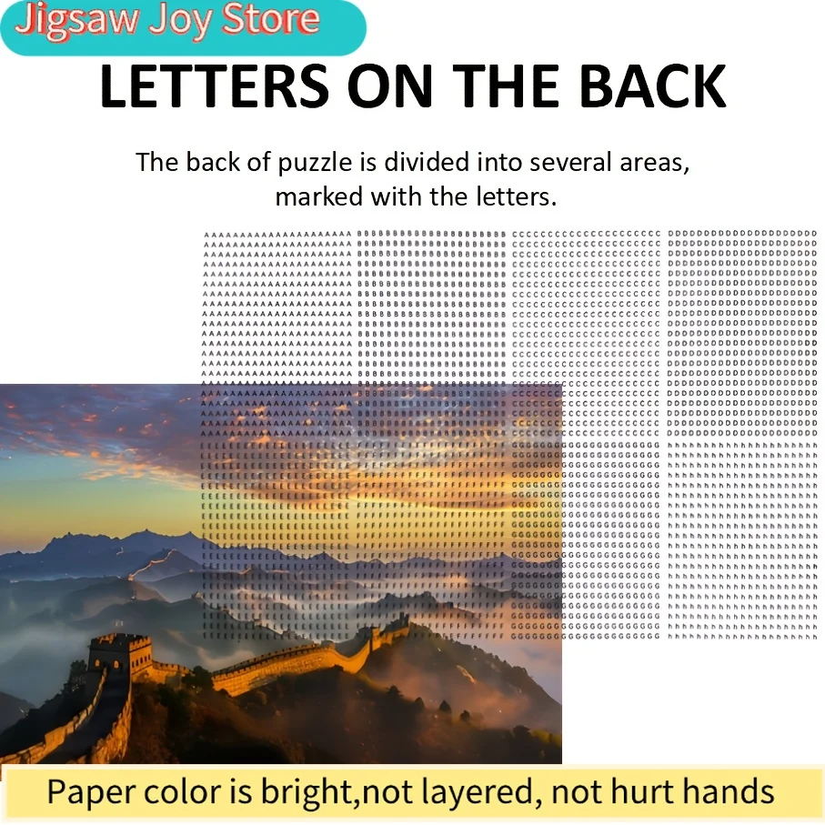 1 صندوق (500 قطعة) لغز للبالغين، لغز لوحة سور الصين العظيم، لعبة ممتعة وتعليمية، ديكور منزلي للعرض على الحائط، هدية لأصدقاء في عيد الميلاد