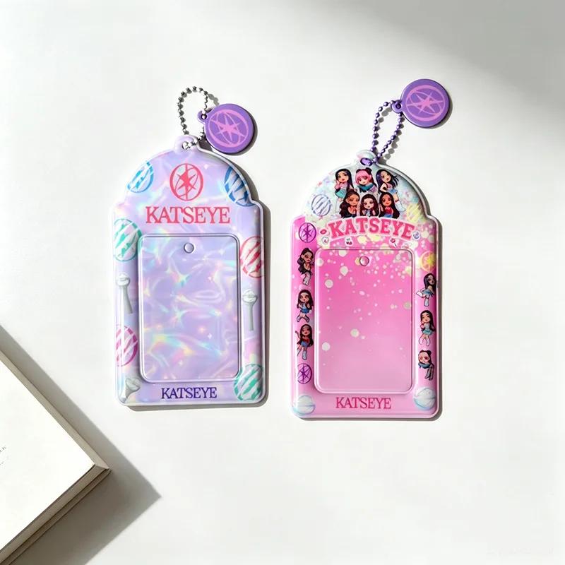 KPOP Idol KATSEYE Merch Keychain for Women Men New Album Kawaii Fashion PU Key Ring Holder Gifts Car Bag Charm Accessories