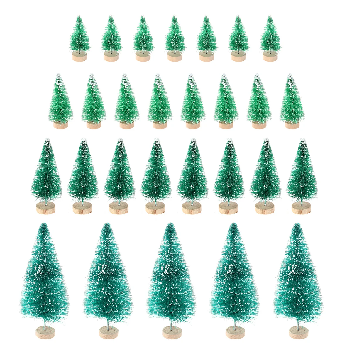 

37Pcs Mini Christmas Tree Decoration Sisal Yarn Ornament for Home Store Office Desk Xmas Decor Lifelike Festive Atmosphere