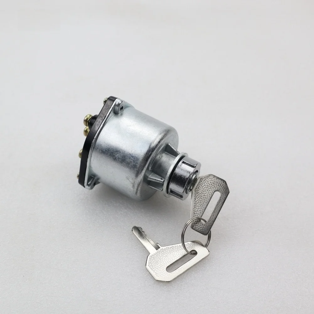 JK406 Ignition Key Switch Metal Housing 2 Keys For Forklift Fuel Generator Machinery Start Lock Component JK406