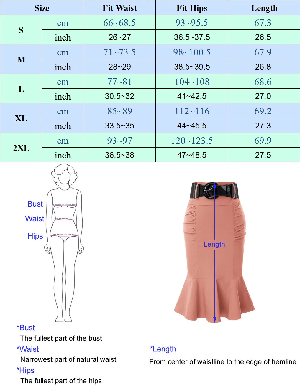 Belle Poque Women Pencil Skirt With Belt High Waist Slim Fit Mermaid Skirts Midi Craft Length Bodycon Skirt Office Lady Workwear