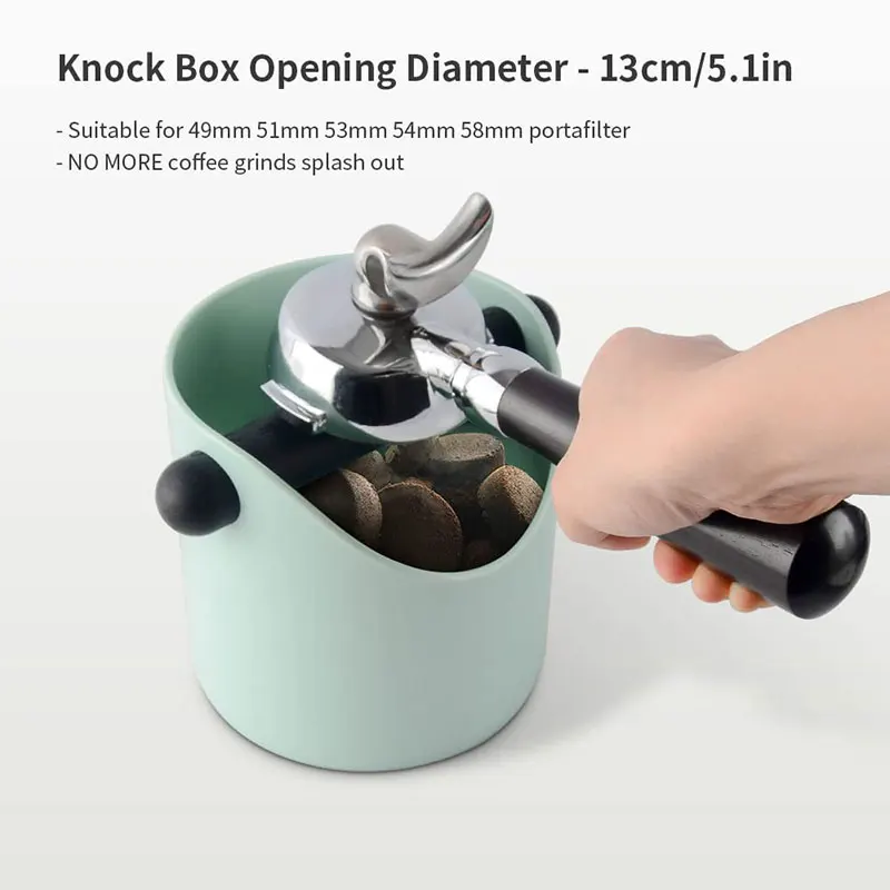 CAFEMASY-Anti-Slip Espresso Coffee Grounds Bucket, Knock Box para Baristas, Moer Dump, Waste Bin Bar, Barista Tools, Casa