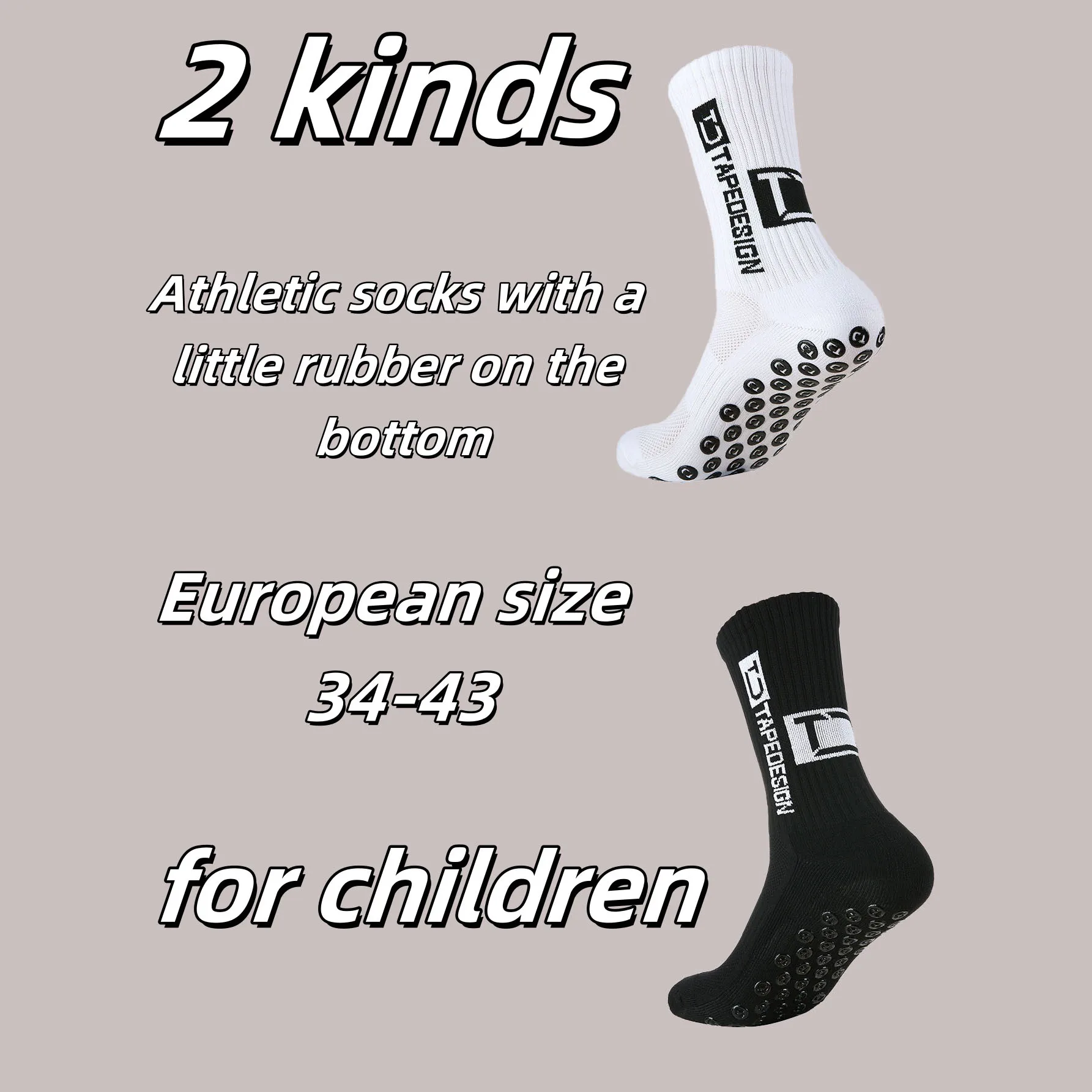 

4/8 Pairs of Youth Thickened Towel Bottom with a Bit of Rubber Non-Slip Soccer Socks Sports Socks