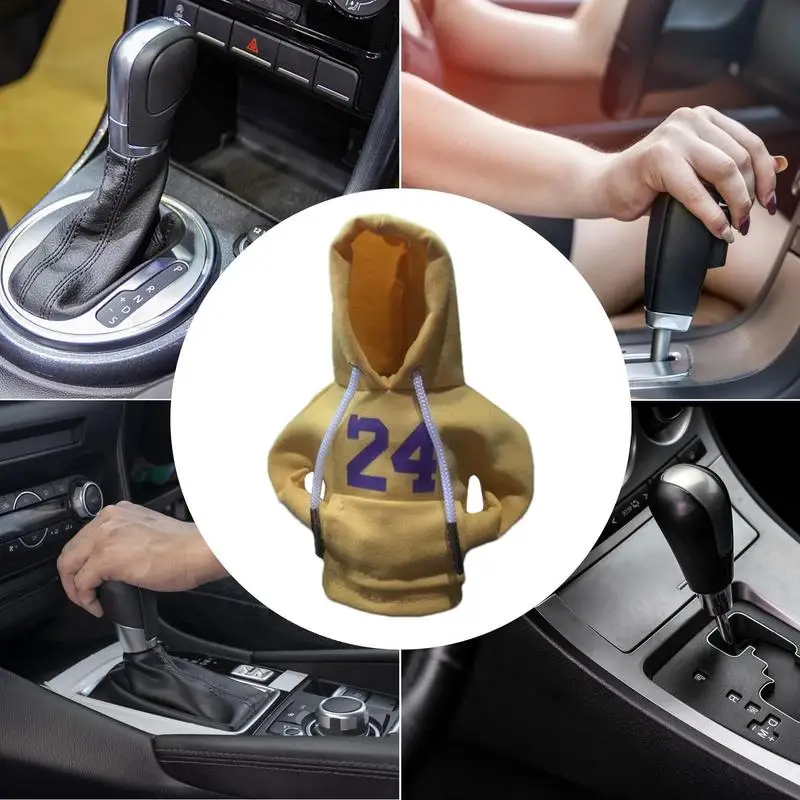 Sweatshirt Gearshift Cover Hoodie Gear Knob Sweater Car Decorations Car Gear Shift Knob Cover Manual Handle Gear car accessories