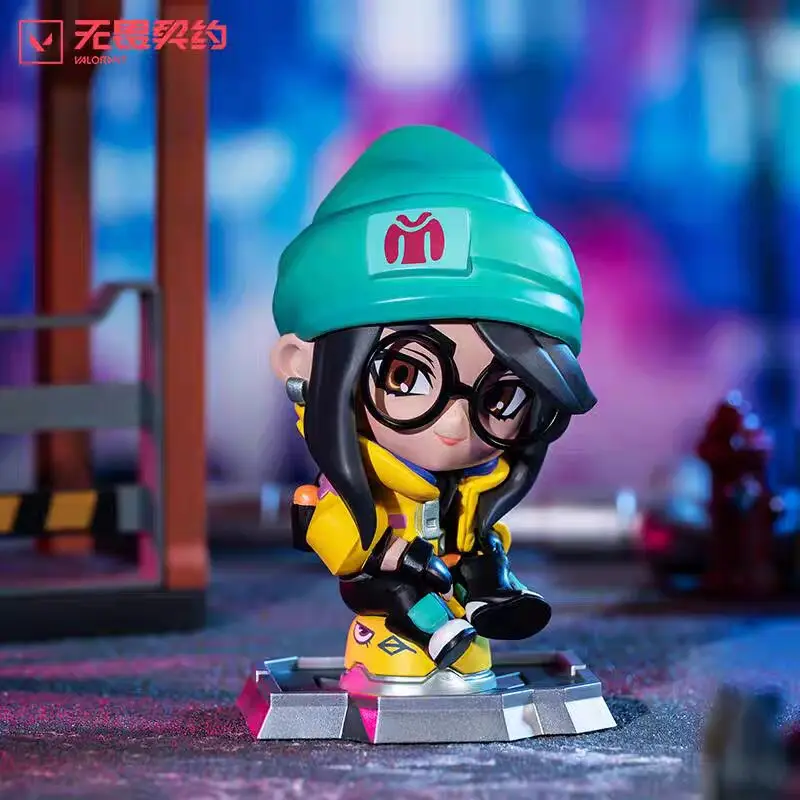 Oryginalne figurki VALORANT 14 cm Killjoy Cypher Jett Sage, modele anime z gier, ozdoby na biurko, prezenty świąteczne, zabawki dla dzieci - dostępne od ręki.
