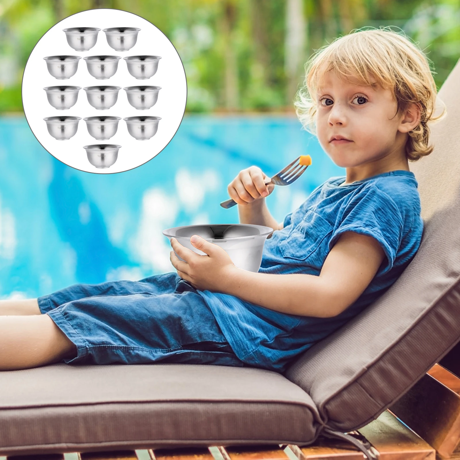 أوعية أطفال من الفولاذ المقاوم للصدأ 304 أوعية تغذية منزلية للأطفال معزولة مقاومة للكسر وعاء تناول الطعام للأطفال الصغار