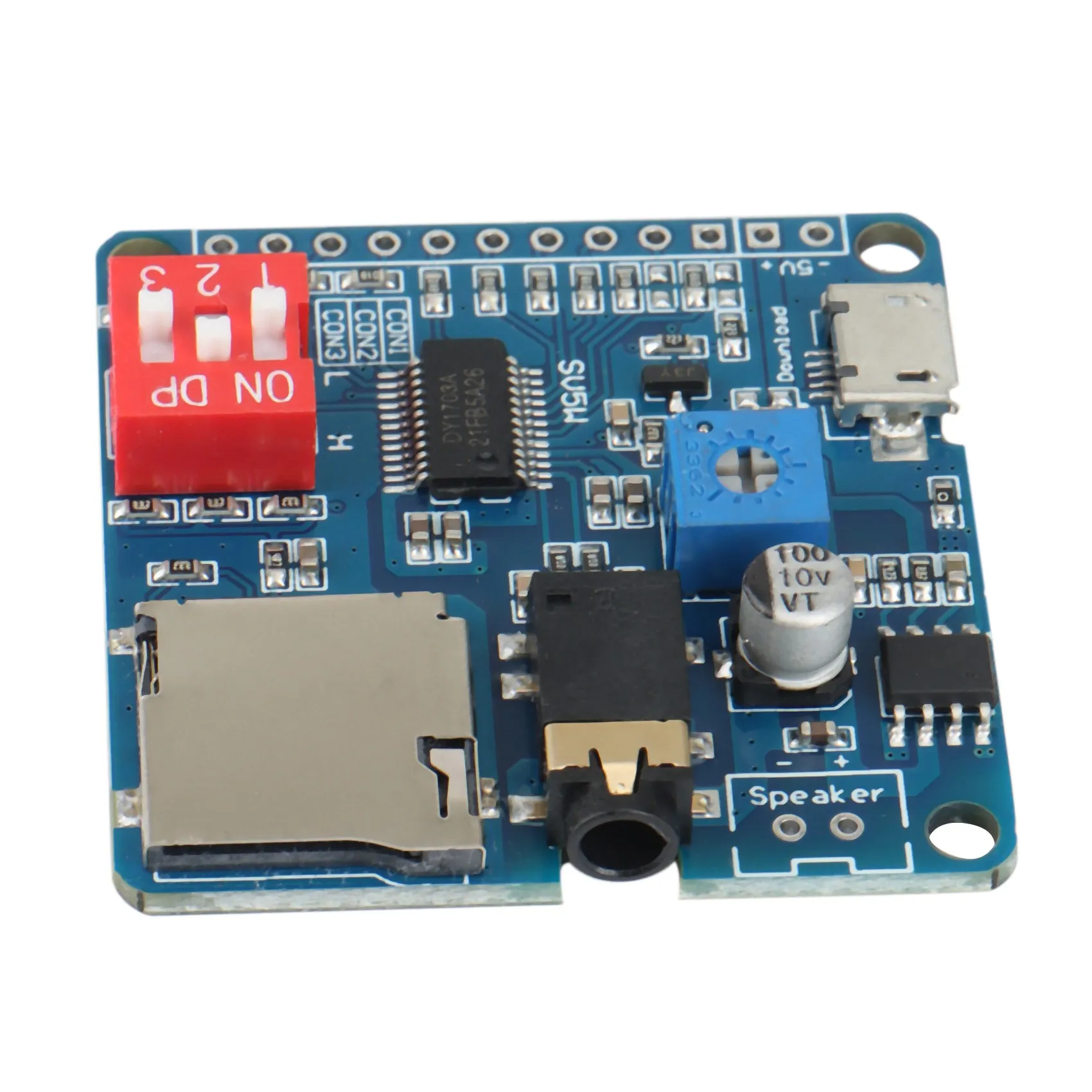 X12A-وحدة تشغيل الصوت مشغل MP3 UART I/O الزناد مكبر للصوت فئة D 5 واط 8 متر تخزين DY-SV8F فلاش SD/TF بطاقة لاردوينو