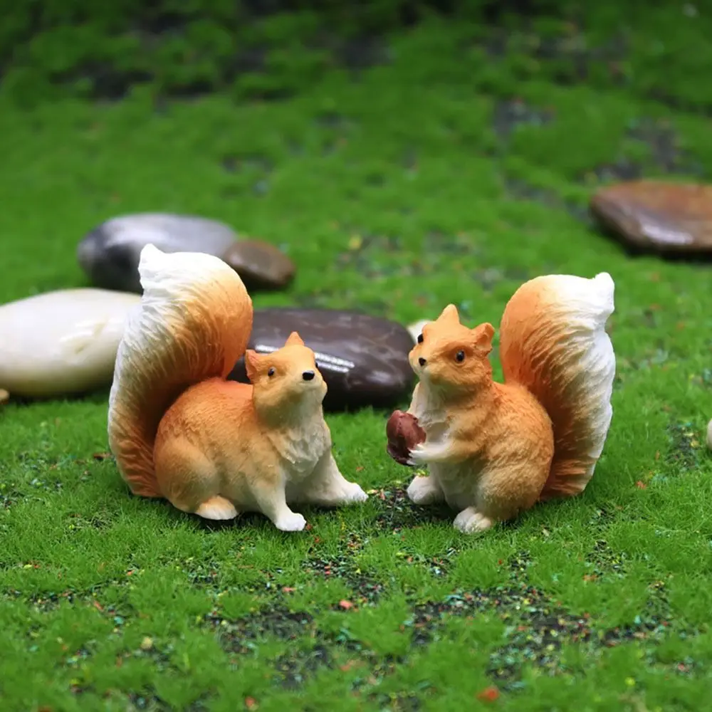 High-quality Resin Crafts Squirrel Statue Realistic Garden Decoration Simulation Squirrel Planter Ornaments Squirrel Sculpture - view 3