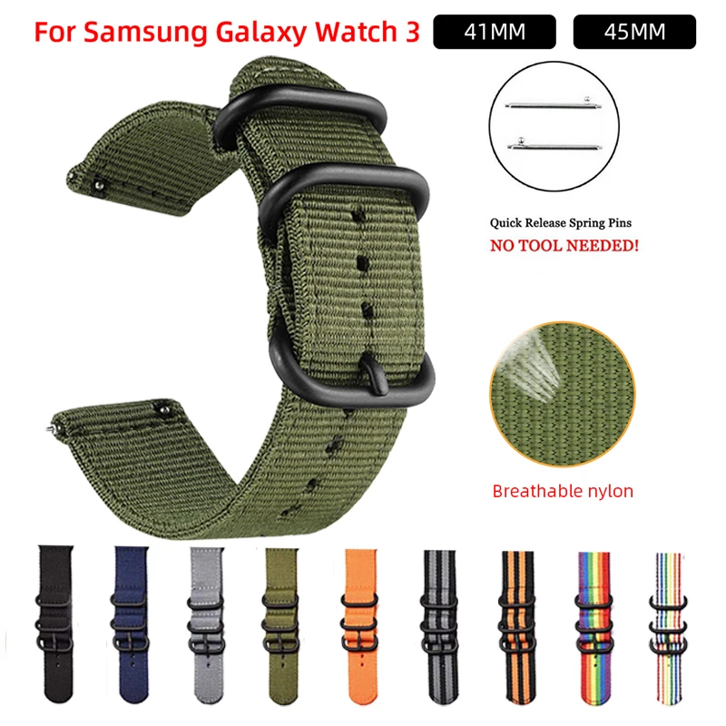 18mm 24mm 22mm 20mm Woven Nylon Watch Sport Strap Band For Samsung Galaxy 40/44mm Strap for Amazfit Fabric Classic Watch Band