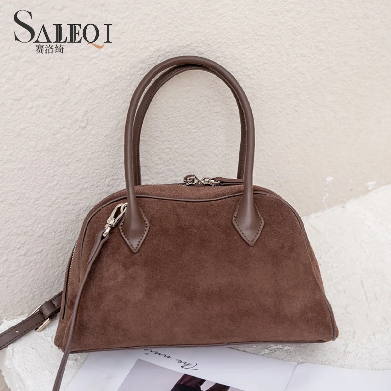 

Suede Cow Leather Fashion Women's Shoudler Corssbody Bag Ladeis Luxury Designer Brand Female Hanbags for Woman Grenuine Grade