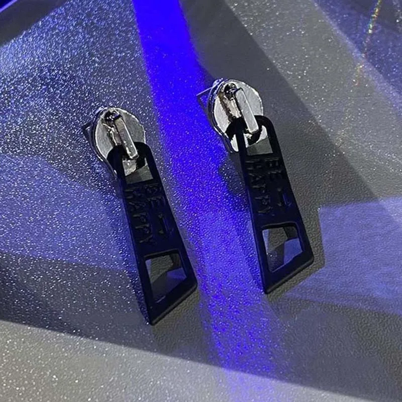 Baumelnde Ohrringe im Y2K-Stil mit Reißverschluss für Frauen, kreatives Design, verschiedene mehrere Bonbonfarben, Trend-Ohr-Accessoires, Modeschmuck – Detail 8