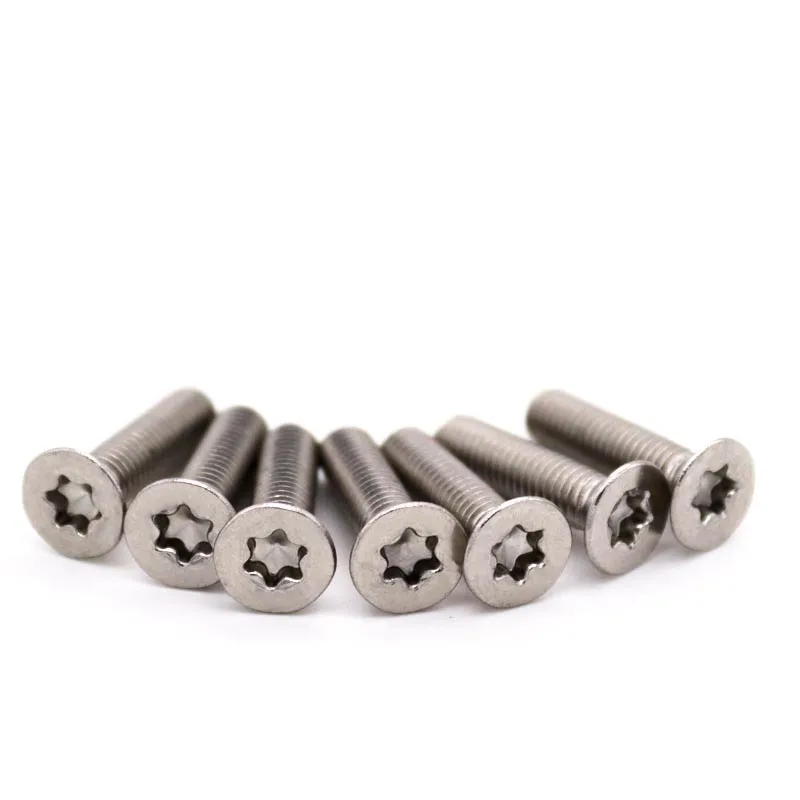 5/10/50pcs M1.4 M1.6 M2 M2.5 M3 M4 M5 M6 M8 304 A2-70 Stainless Steel GB2673 Six-Lobe Torx Flat Countersunk Head Screw Bolt