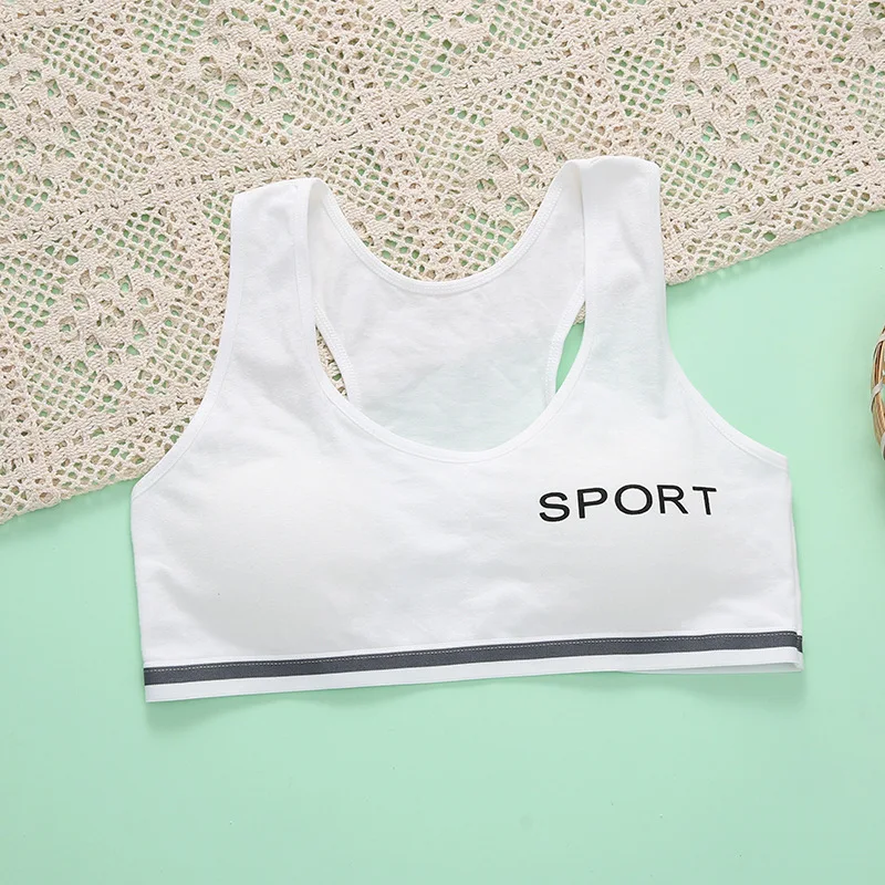 1pc Girls Fitness Sports Bra Kids Shockproof High-intensity Yoga Bra Bralette Running Gym Vest Cotton Children Sports Underwear