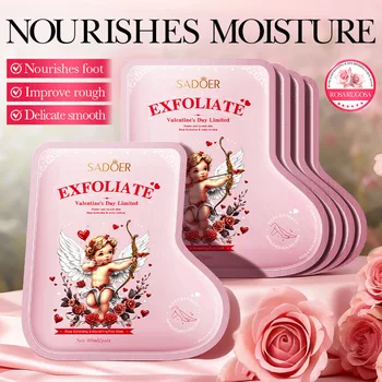 Five pairs of rose foot facial mask moisturizing foot exfoliating facial mask foot…