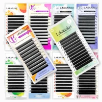 LAKANAKU Cilios YY forma 3D 4D 5D 6D 8D W pestañas de flores volumen Individual fino extensiones de pestañas suaves ventiladores prefabricados