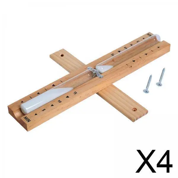 

4x Sauna Timer 15 Minutes Sand Clock Wood Timer Hourglass Clock for Sauna Room