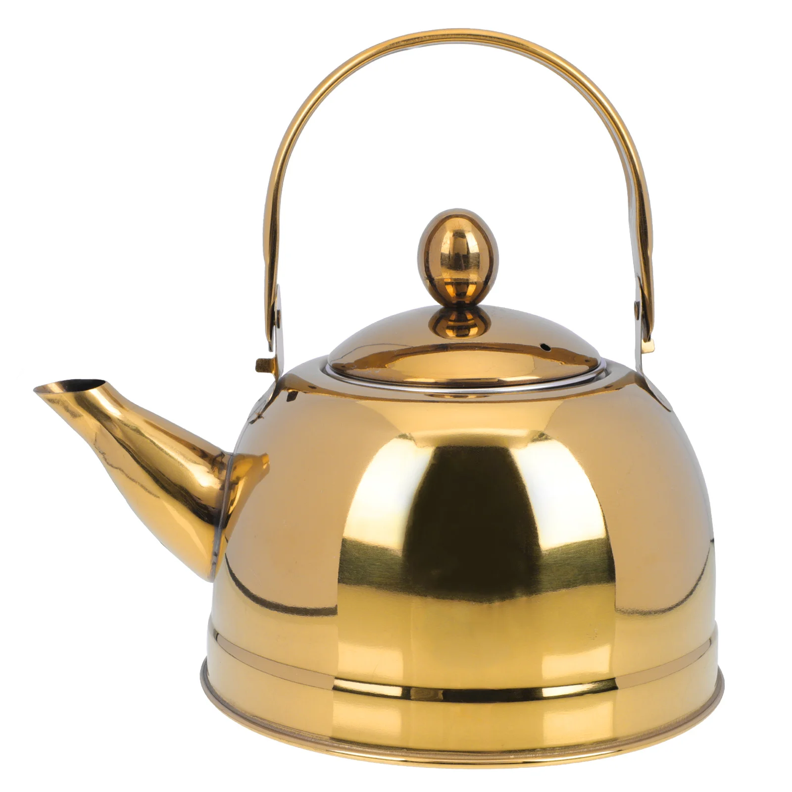 

Stainless Steel Teapot Large Capacity Heat Resistant Filter Kettle For Home Office Tea Use Drainer Boiling Water Container