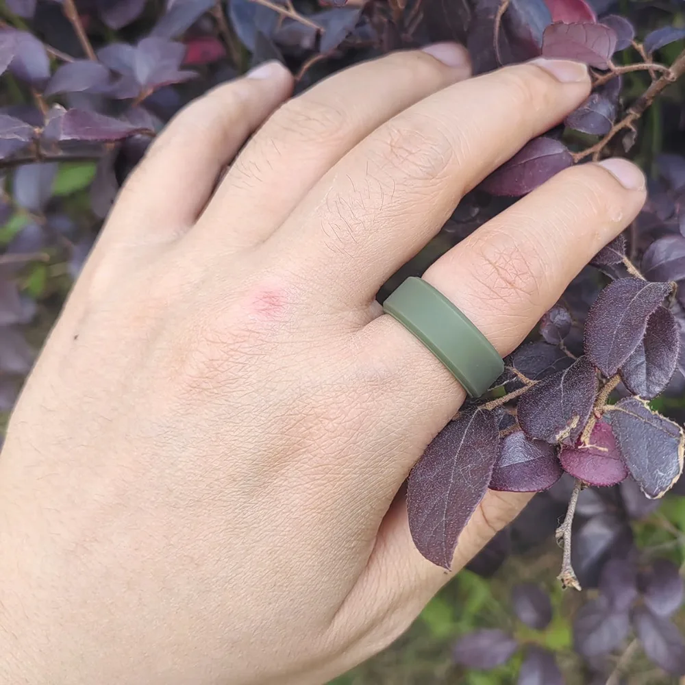 4 teile/satz Atmungsaktive Komfort Silikon Ring Geschenk Für Männer Männlich Junge Vater Sport Sportlichen Schmuck Täglichen Outdoor Arbeiten Laufen – Detail 8