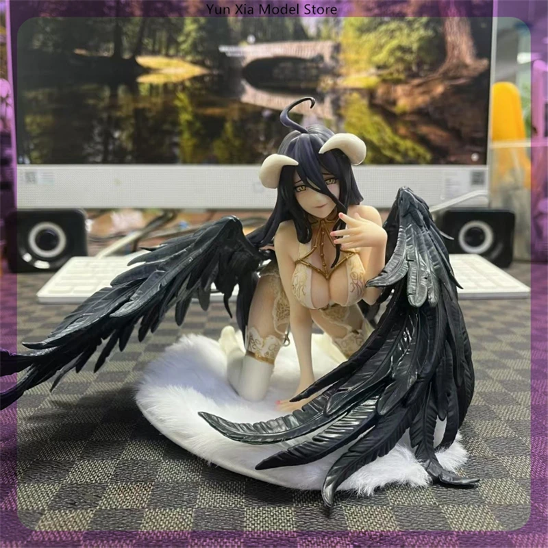 

15cm Overlord Albedo In Pajamas Kneeling Position Anime Girl Figure Model Statue Boys Collection Desktop Decoration Ornament Toy