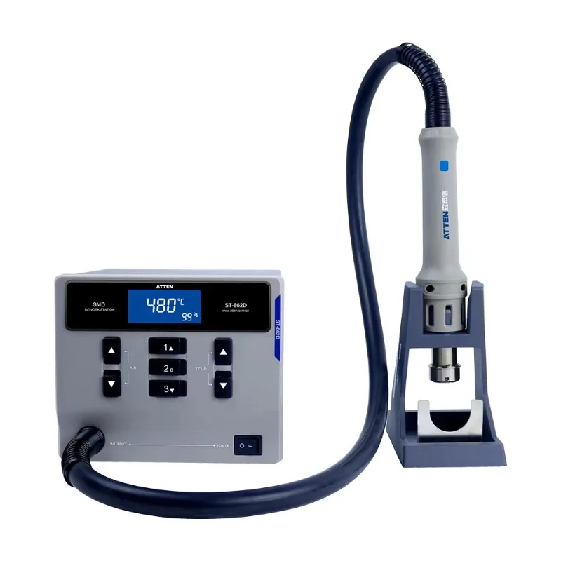 ATTEN ST-862D 110V 220V 1000W Hot Air G un Digital Display BGA Rework Station Automatic Sleep Repair Desoldering Station