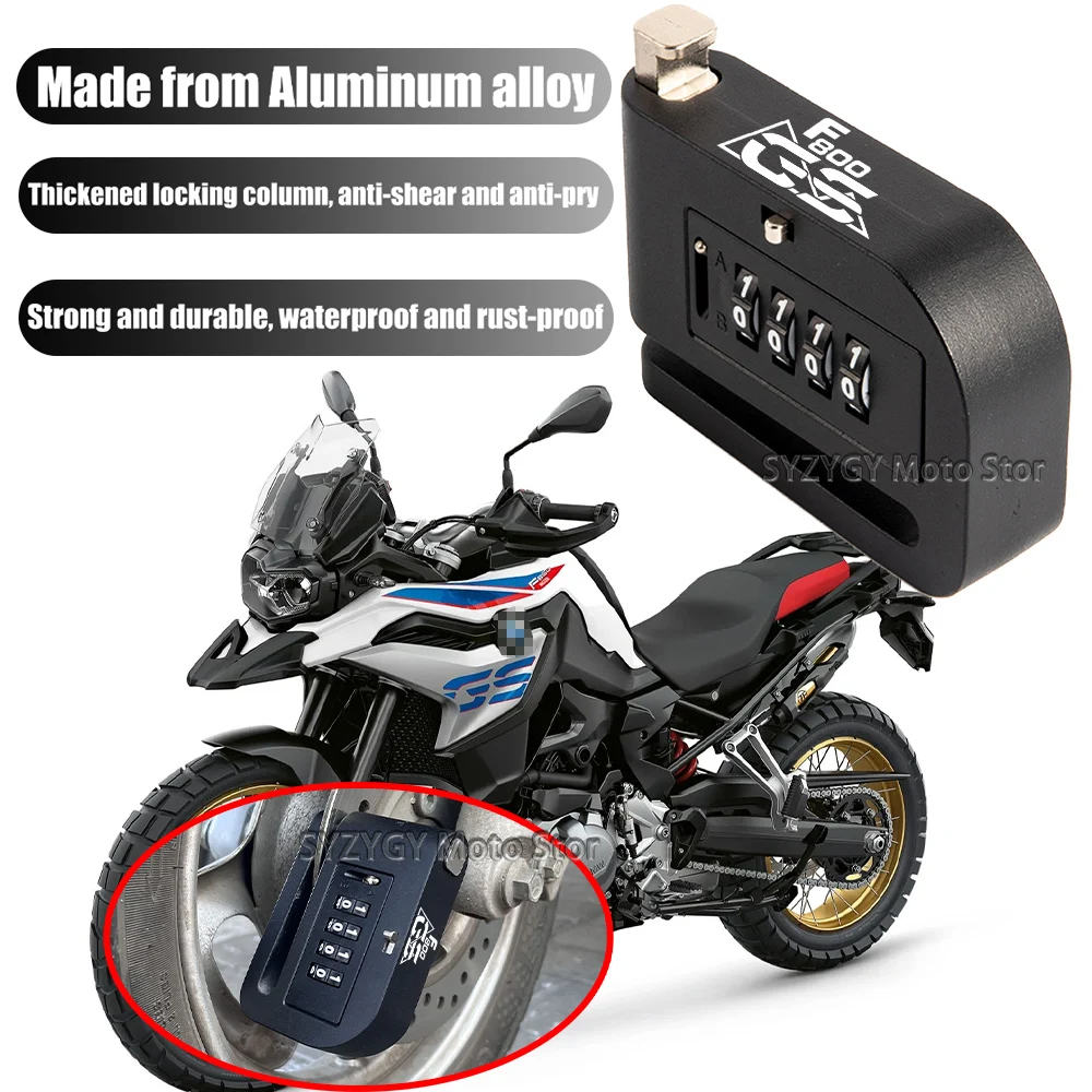 

For BMW F800GS f800gs Motorcycle Wheel Password Disc Brake Lock Anti-pry Disc Lock Protect Rust-proof Anti-theft Lock
