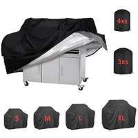 8 Size BBQ Cover Outdoor Dust Waterproof Weber Heavy Duty Grill Cover Rain Protective Outdoor Barbecue Cover Round