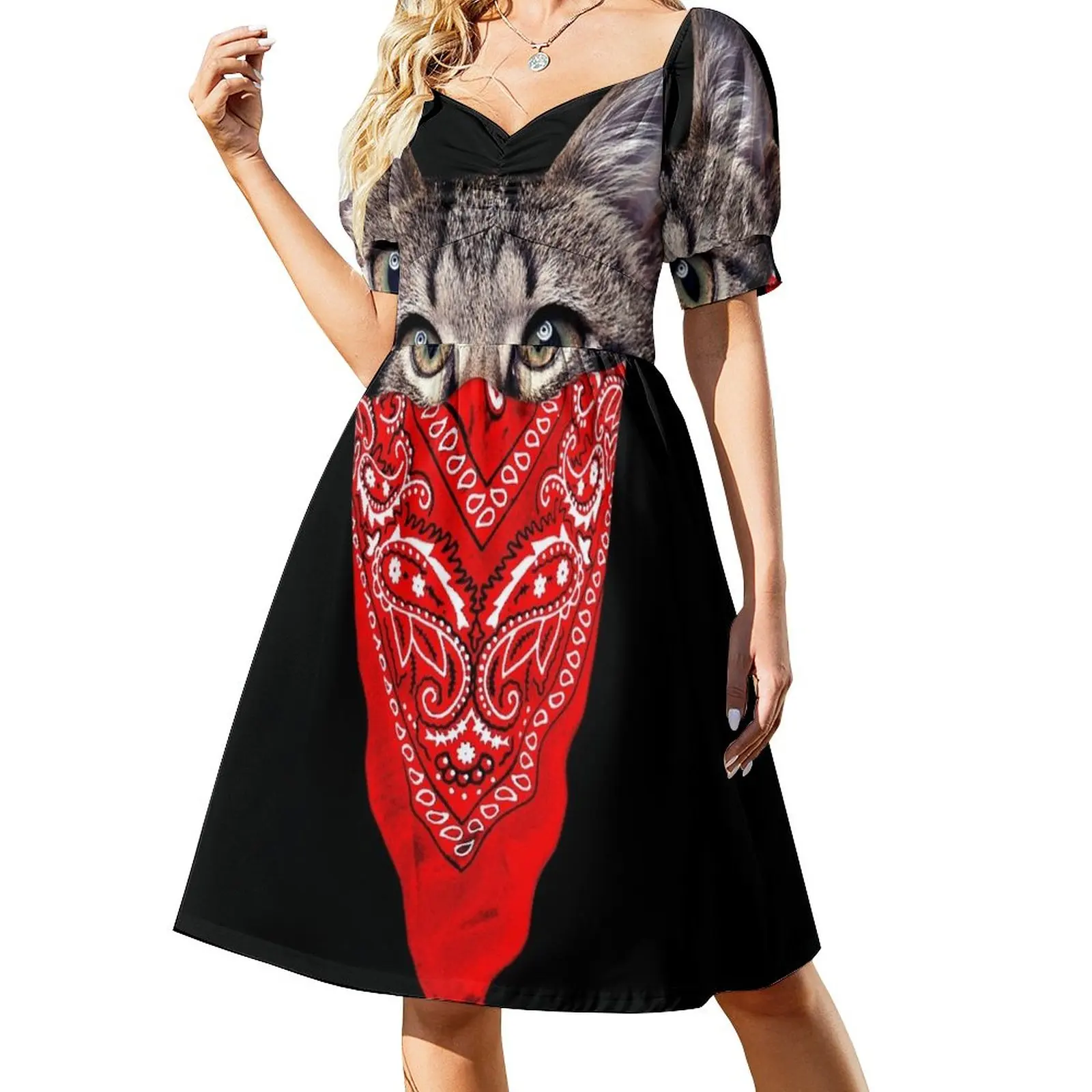 

Gangster Cat Sleeveless Dress Summer skirt long dresses for women cocktail dresses birthday dress