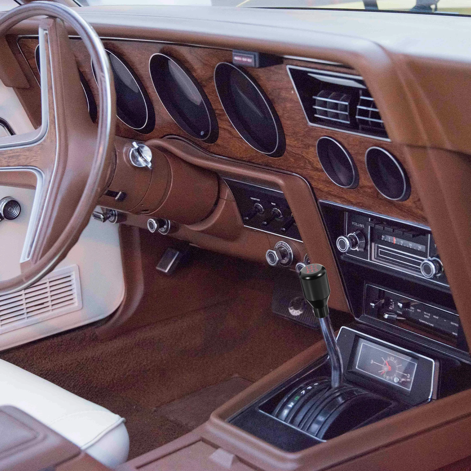 

Universal Aluminum Alloy Manual Gear Knob Black 5-Speed Performance Car Gear Stick Replacement Automatic Knobs