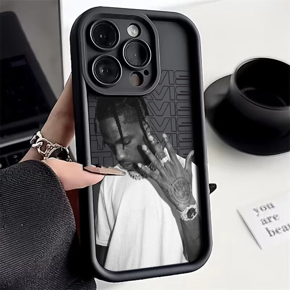 Luksusowe etui na telefon Travis Scott Cactus Jack do iPhone\'a 15 14 13 12 11 Pro Max XR XS 7 8 Plus Miękka tylna obudowa TPU z paskiem na rękę