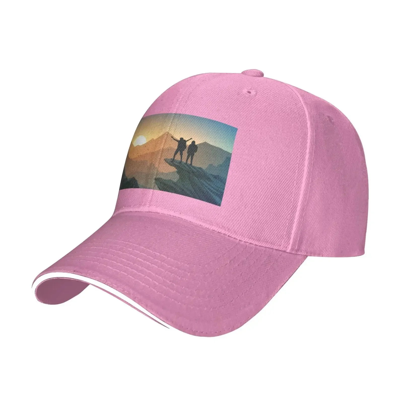 Unisex Mountain Scene Baseball Cap, Paisagem Picture, sanduíche, língua do pato, moda, esportes, ao ar livre, viagens, primavera, verão