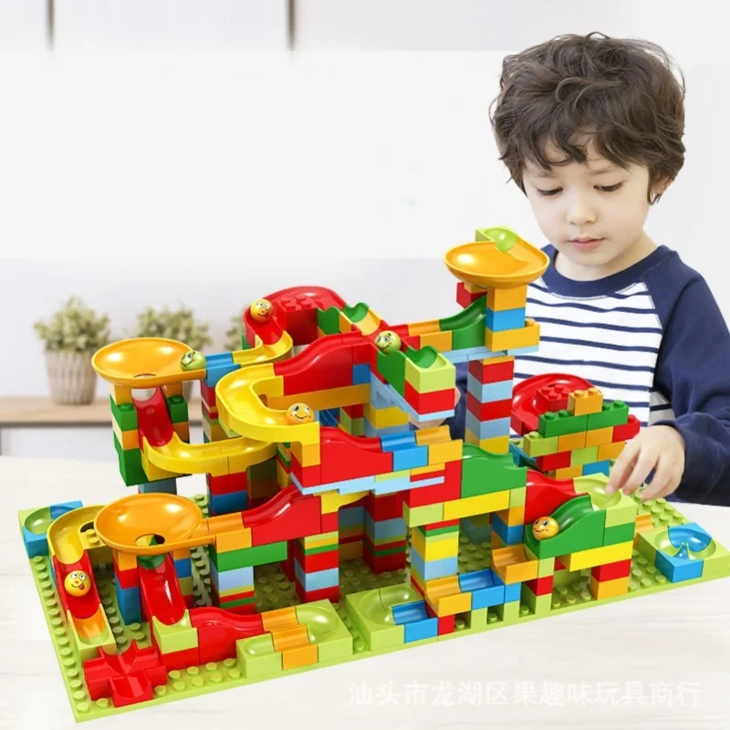 Kids Building Blocks Toy Colorful Educational Intellectual Development DIY Building Blocks 1102-168 Small Grain Slideway Colour