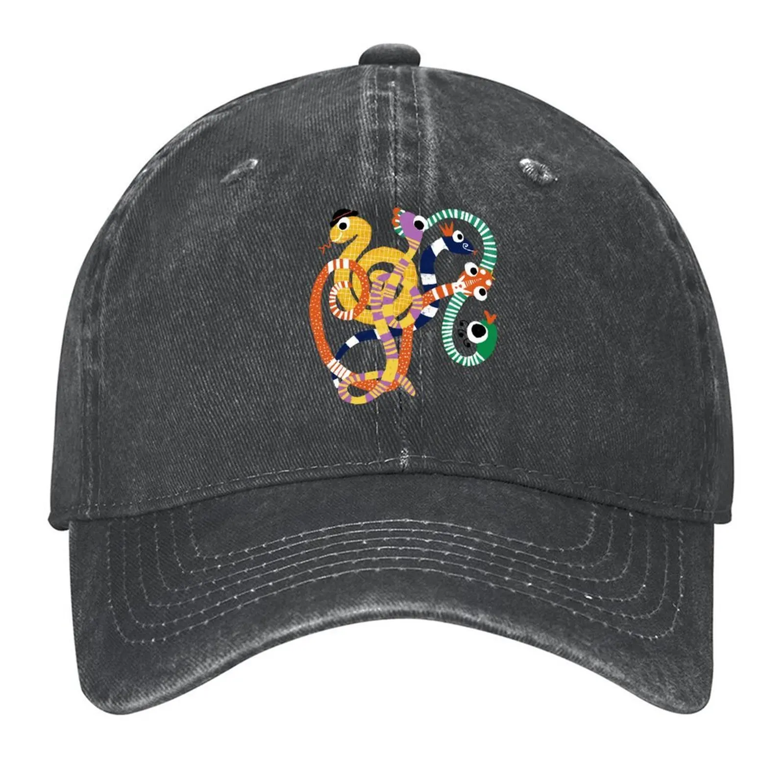 

Cute Crazy Snakes Orange Baseball Cap fun hats New In The Hat Sunscreen Funny hats Mens Women's