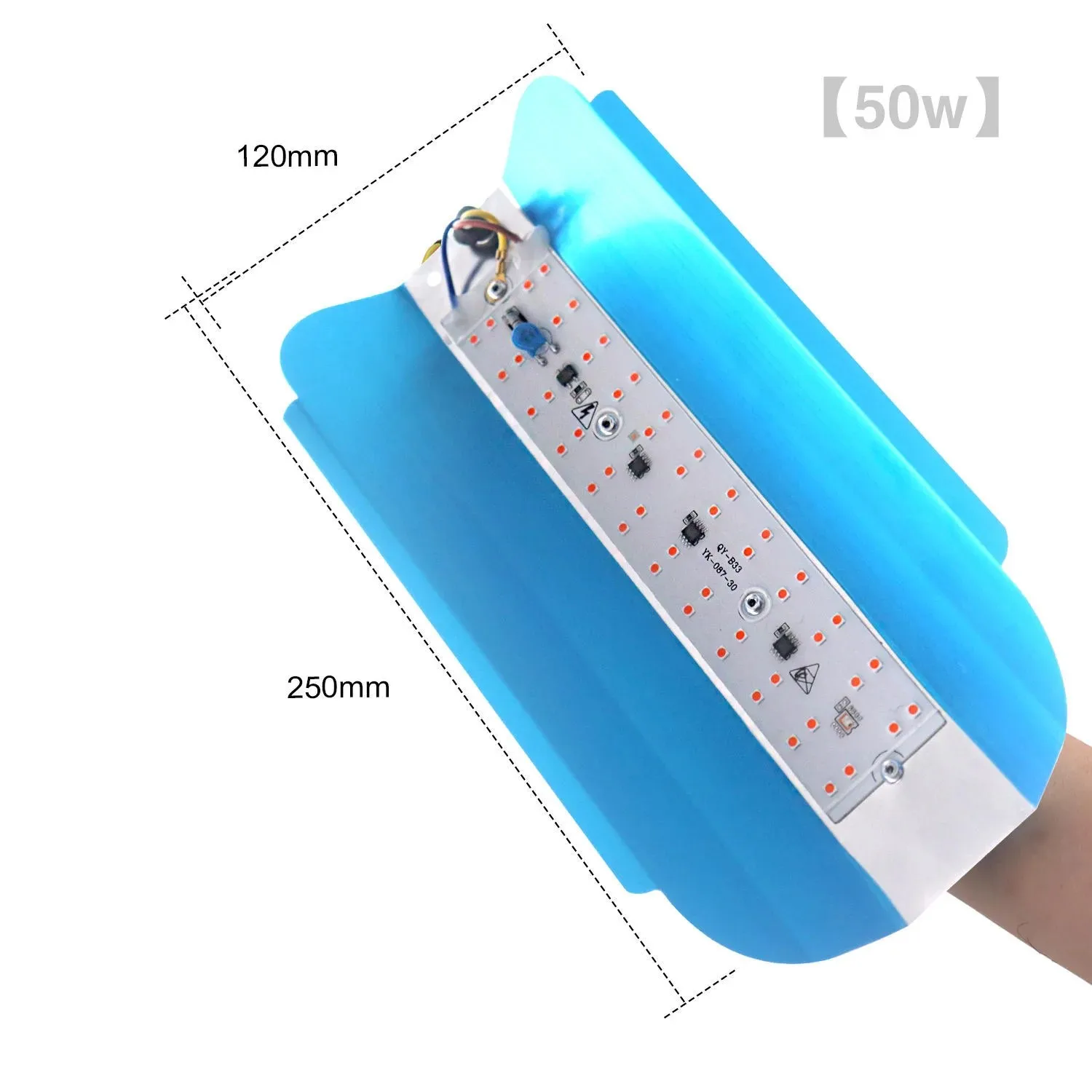 LED COB 로딘 텅스텐 스펙트럼 LED 성장등 핑크 380-840nm 100W 50W AC 220V led IC 식물등 플러드 라이트 채소 재배등