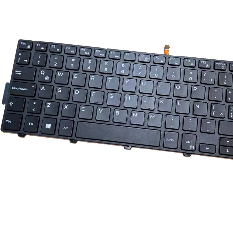 Imagem -03 - Teclado Retroiluminado Latino Espanhol Adequado para Dell Inspiron 15 5000 Series 3551 3552 3555 3558 3559 7557 7559 3565 3567 5558 5559 5566 5577