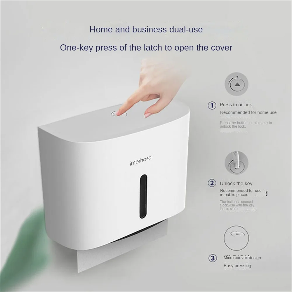 interhasa! Toilet Paper Towel Dispenser Toilet Paper Holder Hand Towel Dispenser Tissue Dispenser Luxury for Bathroom Kitchen