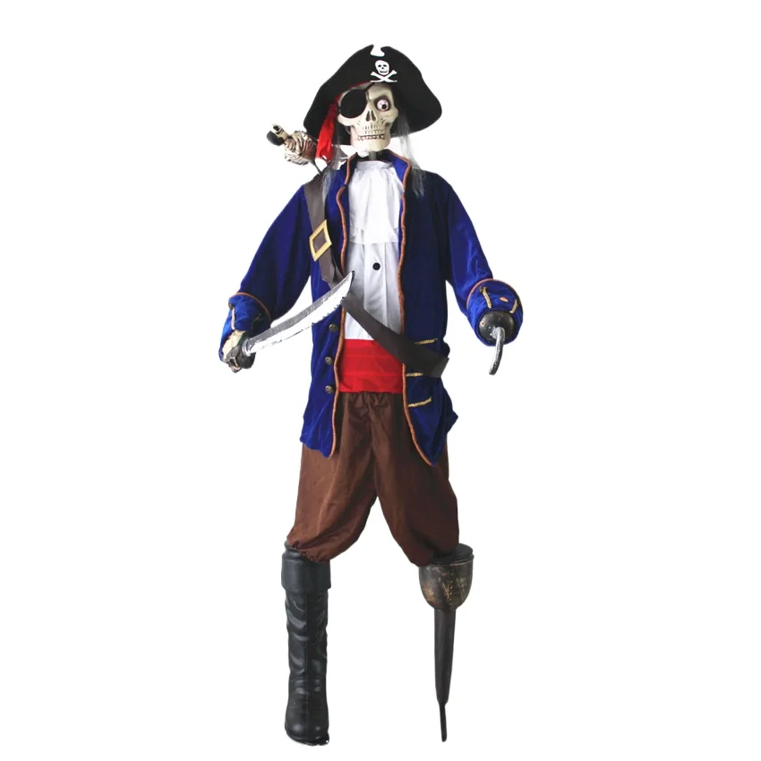 

Halloween Super Large Nightclub Haunted House Large Electric Sensor Skull Pirate Decoration Props