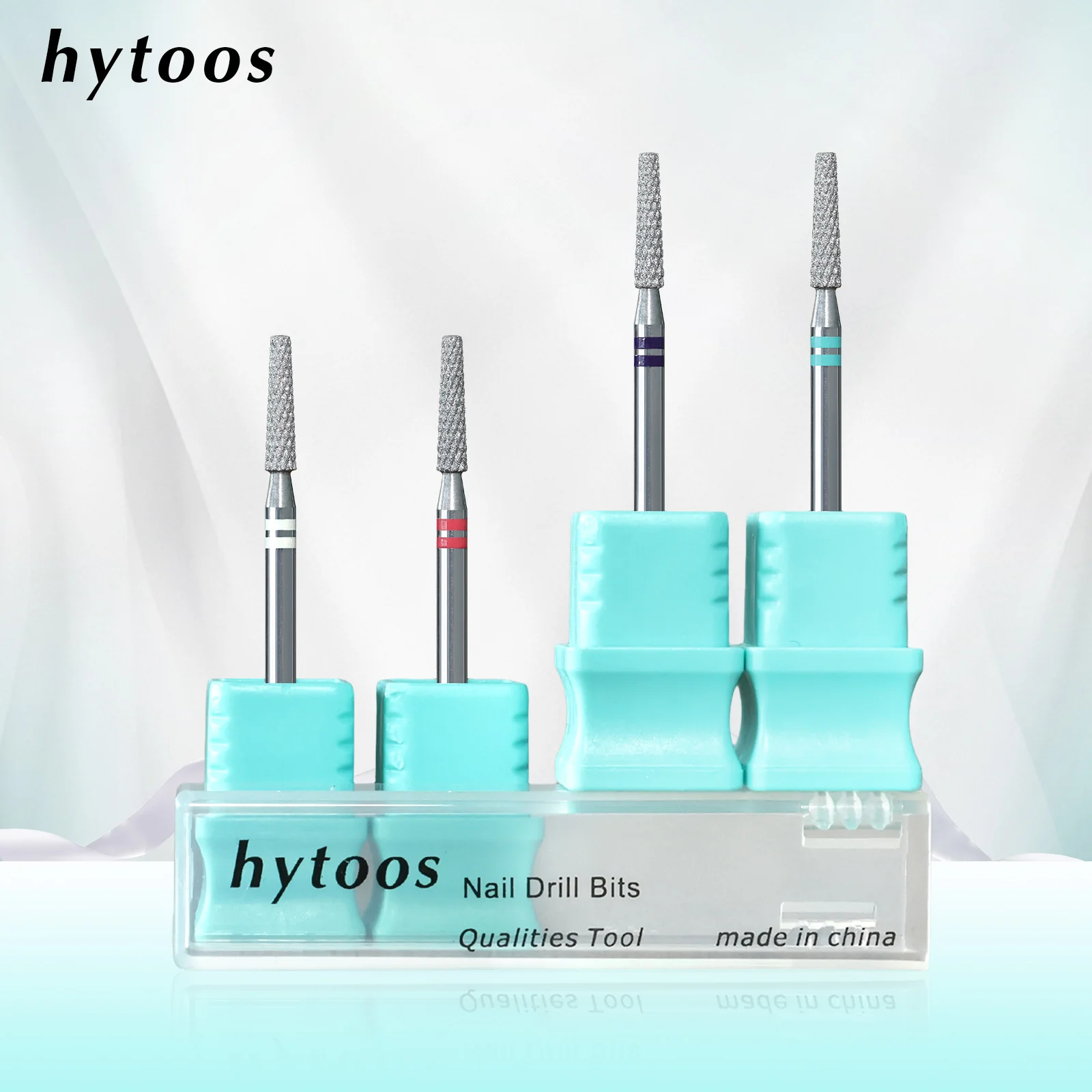 

HYTOOS Diamond Cut Pro Nail Drill Bits Chrome Tapered Russian Cuticle Bit Electric Nail Drill Dead Skin Cleaner Nail Prep Tool