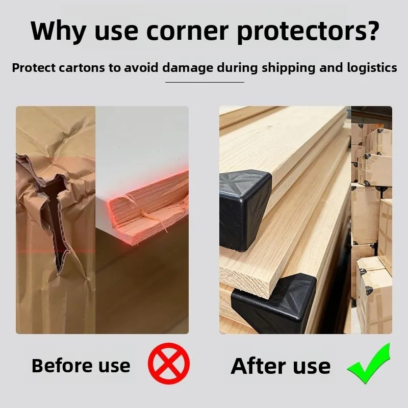 Plastic corner protection carton anti-collision and anti-damage three-sided right-angle box corner plate furniture protection
