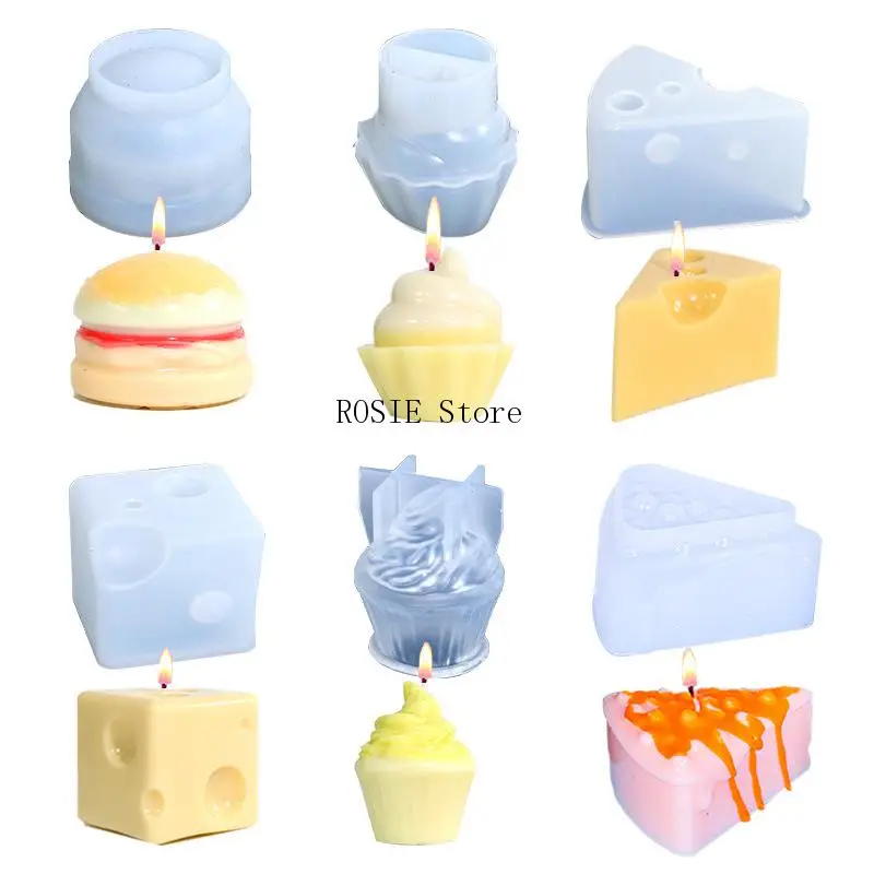 Multi Style Cake Shaped Silicone Candle Molds 3D Simulation Fruit Mould Chocolate Baking Cake Molds