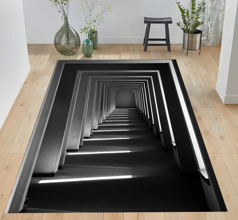 3D Vortex Rug, Optical Illusion, Non-Slip Themed Rugr Living Room, Bedroom, Home Decoration Carpets