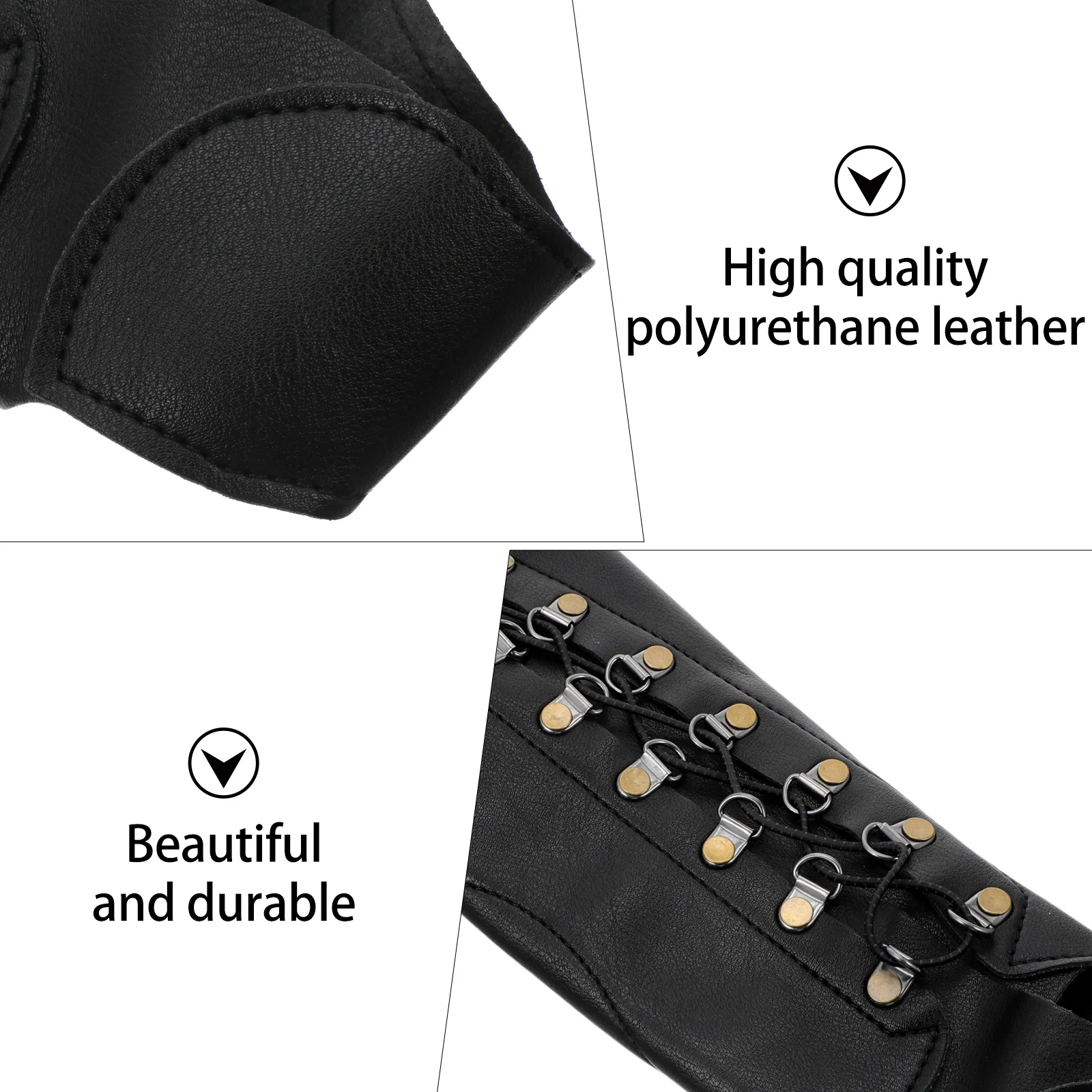 

Archery Arm Guard Adjustable Elastic PU Forearm Protector Bow Hand Shooting Glove Thumb Wrap for Outdoor Archery