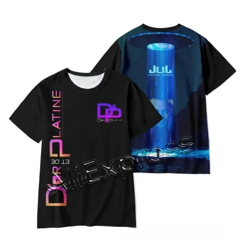 شعبية مغني الراب JuL ألبوم جديد ثلاثية الأبعاد مطبوعة تي شيرت الصيف الرجال/المرأة الهيب هوب الاتجاه قصيرة الأكمام تيز ملابس الشارع الشهير المتضخم #2