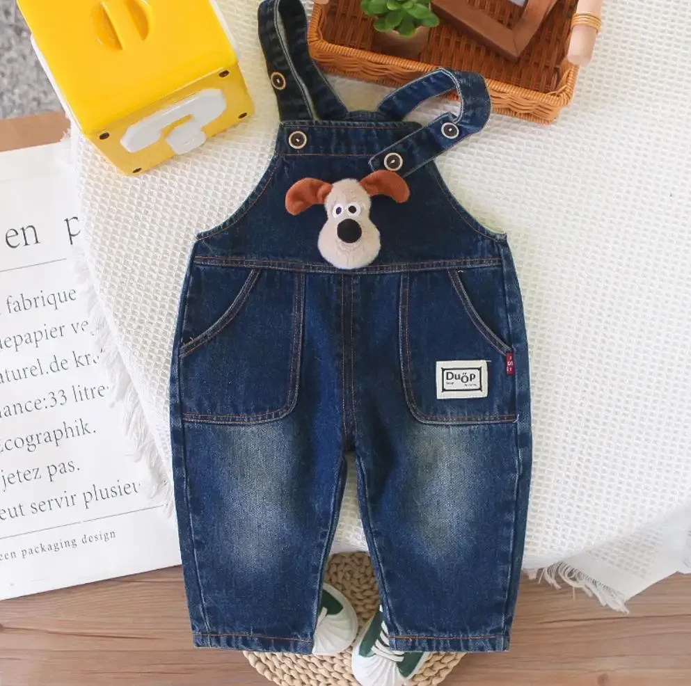 Ensembles de t-shirts à manches longues et salopettes en jean pour tout-petits, tenues de boutique pour enfants, vêtements pour bébés garçons, 6 à 12 mois