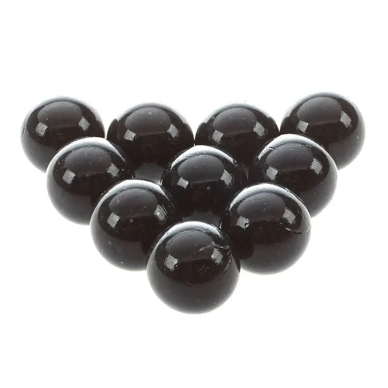 ABUL-80 Pcs Marbles 16Mm Glass Marbles Knicker Glass Balls Decoration Color Nuggets Black