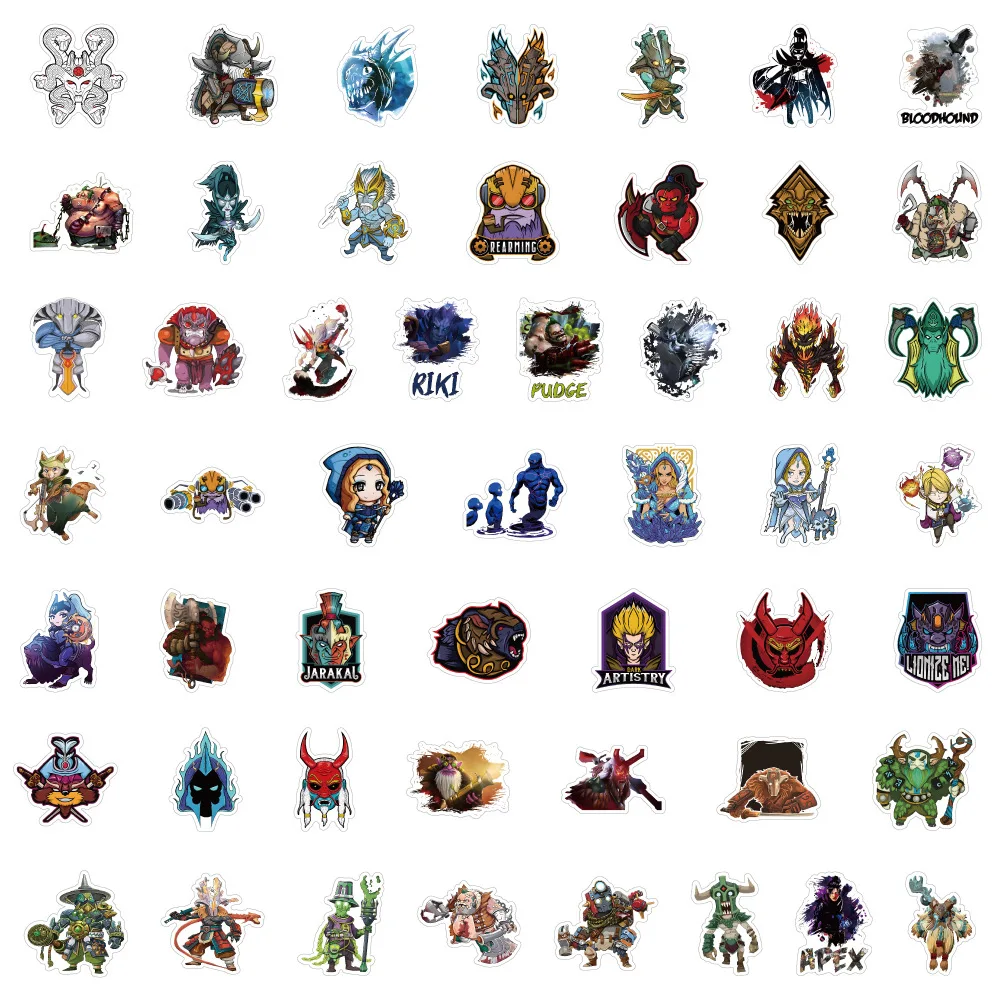 10/50Pcs Cartoon Dota2 stickers DOTA graffiti Stickerfor DIY Luggage Laptop Skateboard Motorcycle Bicycle Sticker