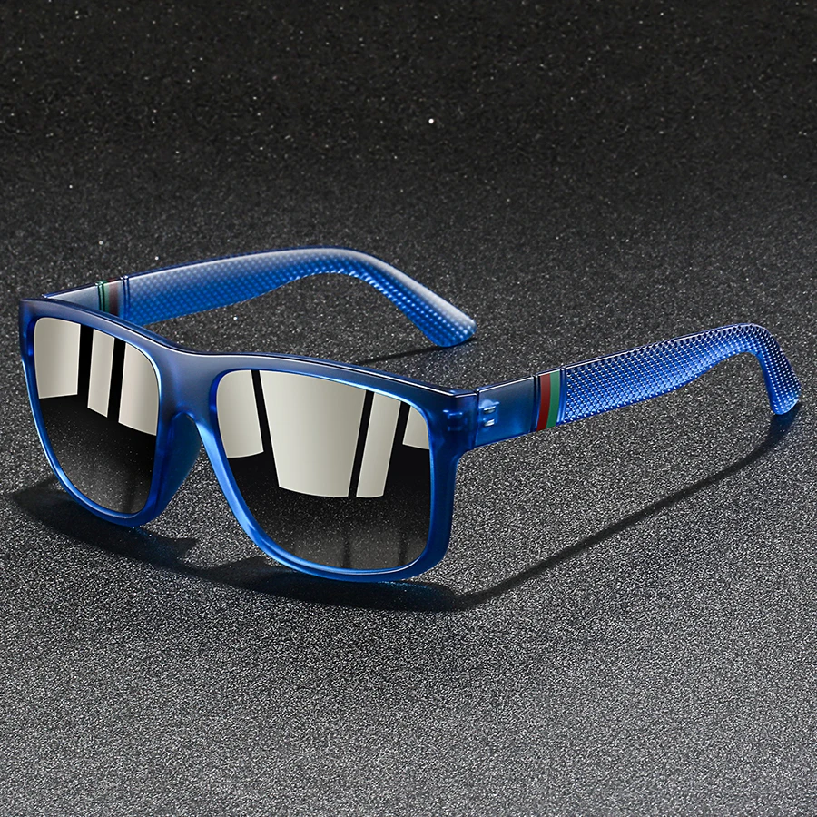 Fashion Vintage Check Pattern Square Sunglasses Men Women Fishing Driving Man Luxury Brand Designer Sun Glasses UV400 Eyewear