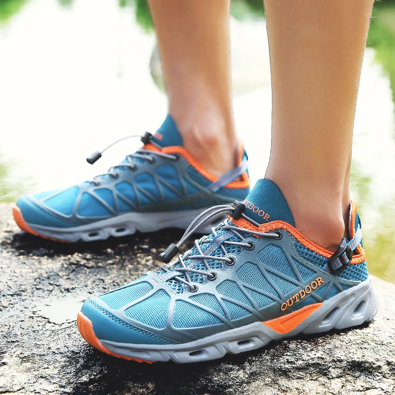 Unisex Summer Quick Dry Fishing Shoes Breathable Mesh Non Slip River Beach Wading Surf Trekking Footwear