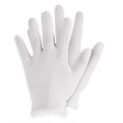 Cotton Work Gloves White Thin Reusable Elastic Golves Dry Hand Moisturizing Cosmetic Eczema Hand Spa Coin Jewelry Inspection