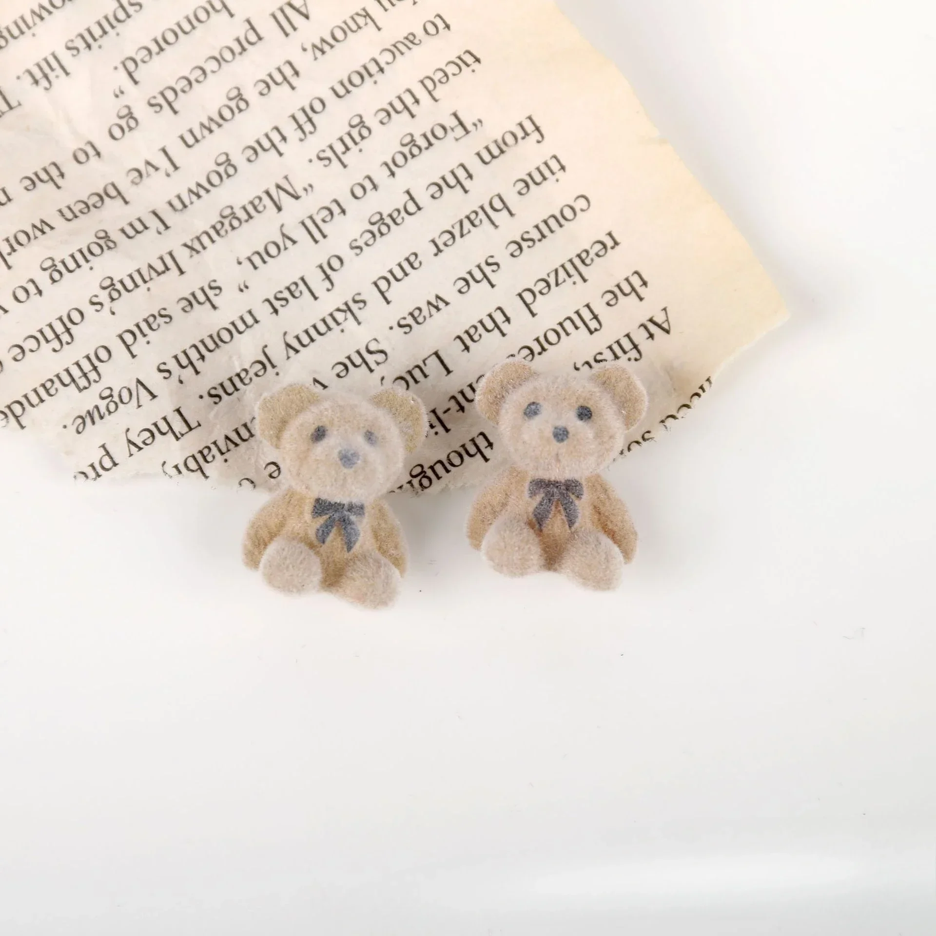 10Pcs/Lot Plush Lovely Bear Doll Pendant Fittings Diy for Phone Case Keychains Bag Ornaments Trinkets Festival Originality Gift