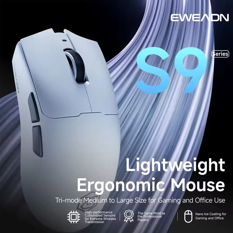 EWEADN S9 Ultra Wireless Gaming Mouse Esport Bluetooth Tri-Mode